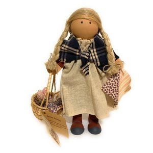 Lizzie High Doll Katrina Valentine Wood collectible doll primitive with basket